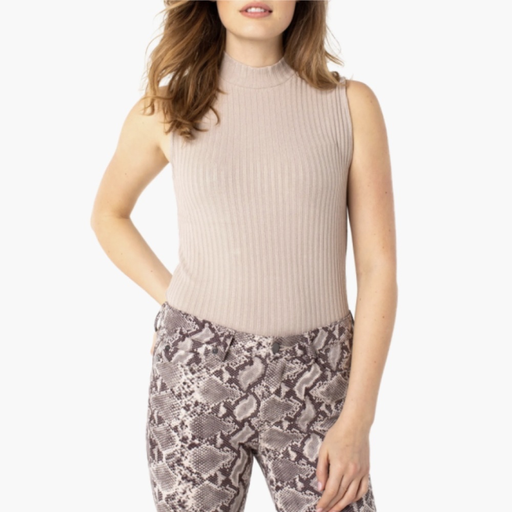 Liverpool Los Angeles Mock Neck Sleeveless Top